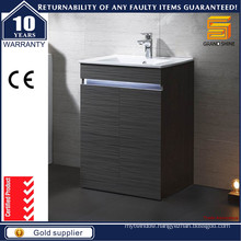 Modern Black Melamine Floor Standing Bathroom Vanities with Light